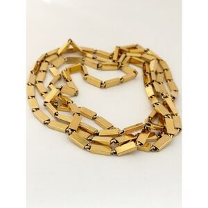Monet Long Gold Plated Necklace Bar Links